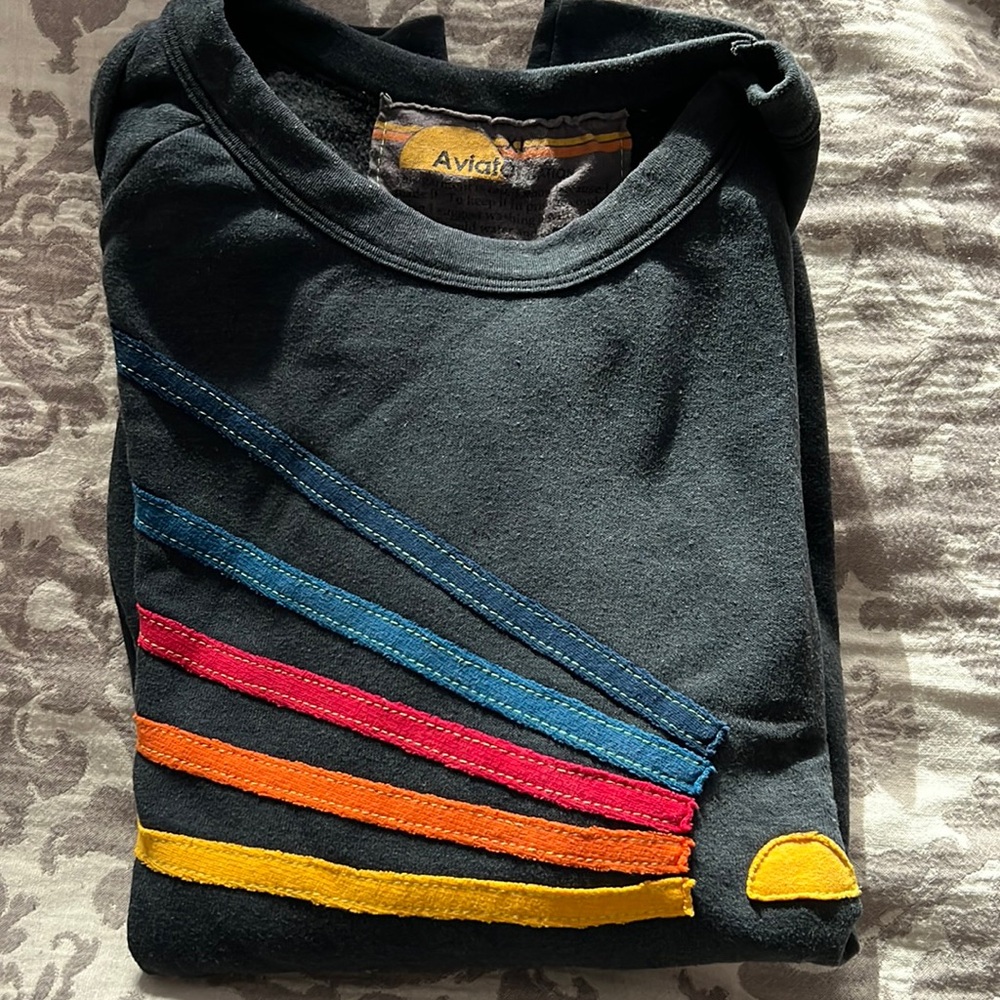 Aviator Nation Daydream Crew sweatshirt in charcoal